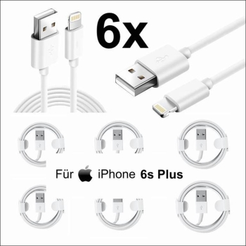 6x iPhone 6s Plus Lightning auf USB Kabel 1m Ladekabel